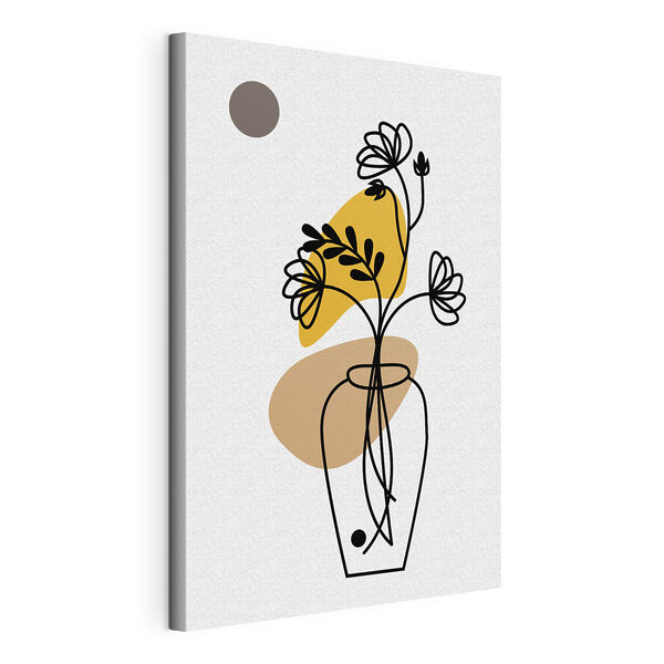 Il disegno di un fiore in un vaso Quadri Il disegno di un fiore in un vaso