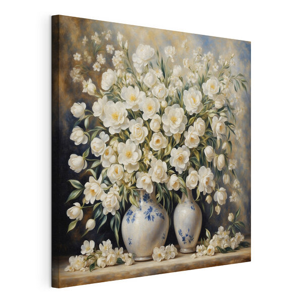 Quadri Un dipinto raffigurante fiori bianchi in vasi (COD: s37440) Quadri Quadri Un dipinto raffigurante fiori bianchi in vasi (COD: s37440)