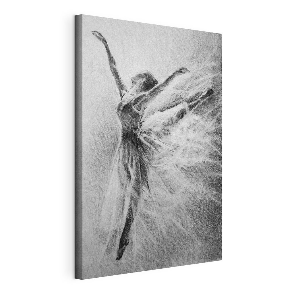 A drawing of a woman dancing