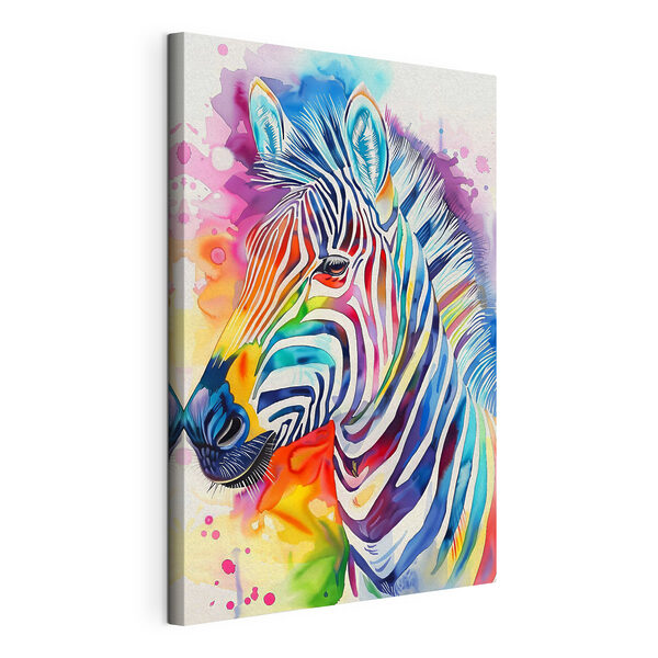 Quadri Una zebra dai colori vivaci, con i colori dell'arcobaleno (COD: s38379) Quadri Quadri Una zebra dai colori vivaci, con i colori dell'arcobaleno (COD: s38379)