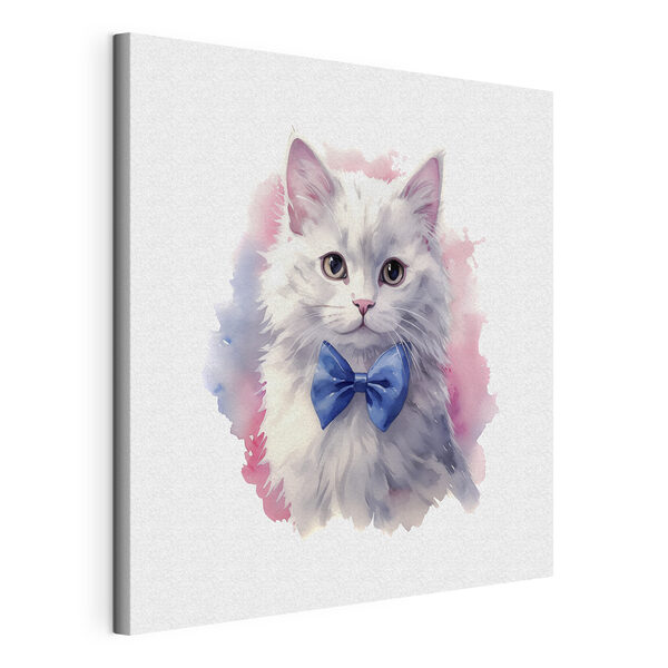 Quadri Un acquerello raffigurante un gatto con un papillon (COD: s38479) Quadri Quadri Un acquerello raffigurante un gatto con un papillon (COD: s38479)