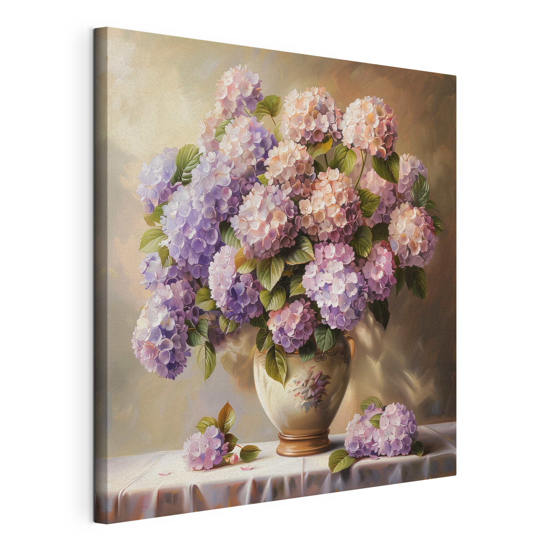A painting of a vase of flowers A painting of a vase of flowers
