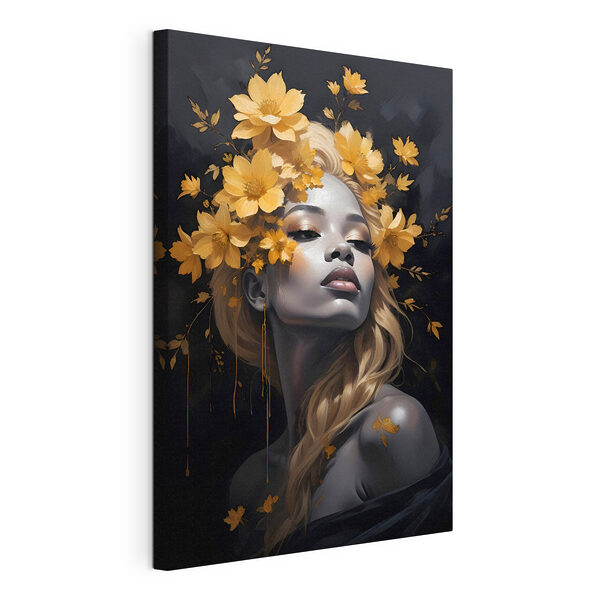 Quadri Quadri Una donna con dei fiori tra i capelli (COD: s38834)