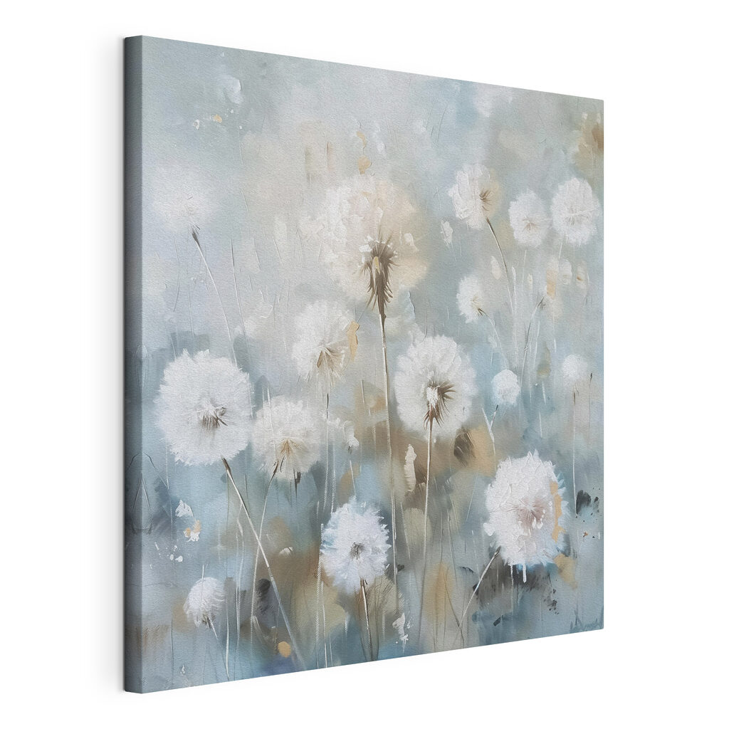 A painting of dandelions