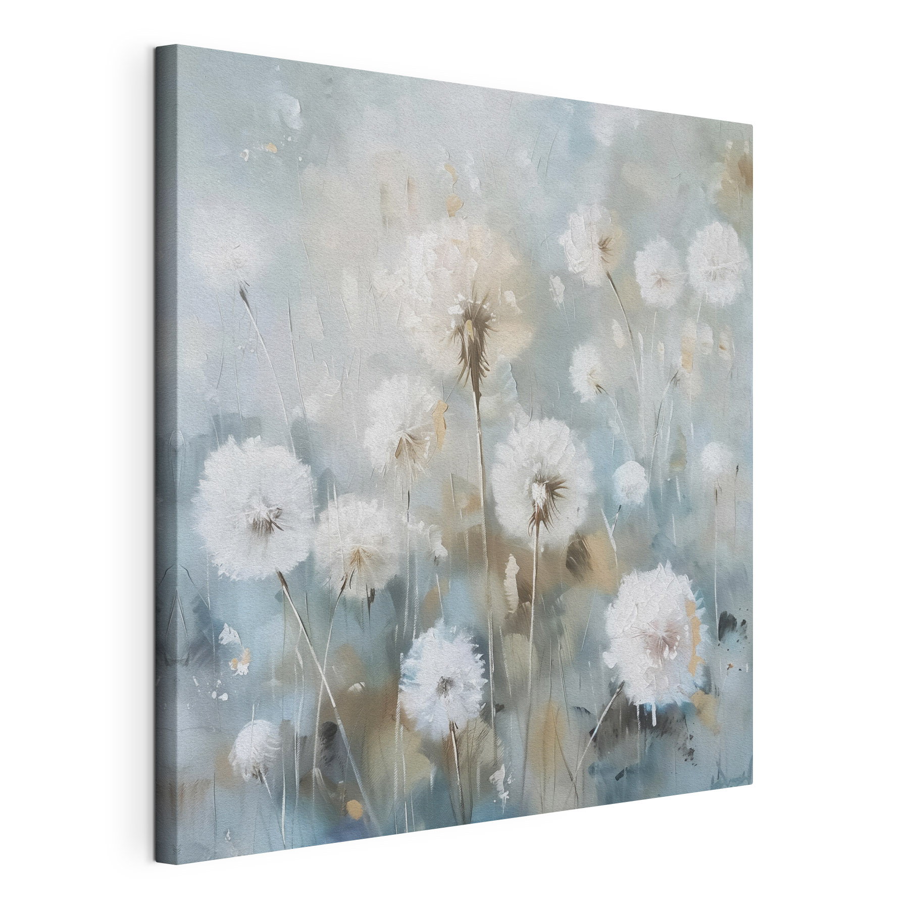 A painting of dandelions