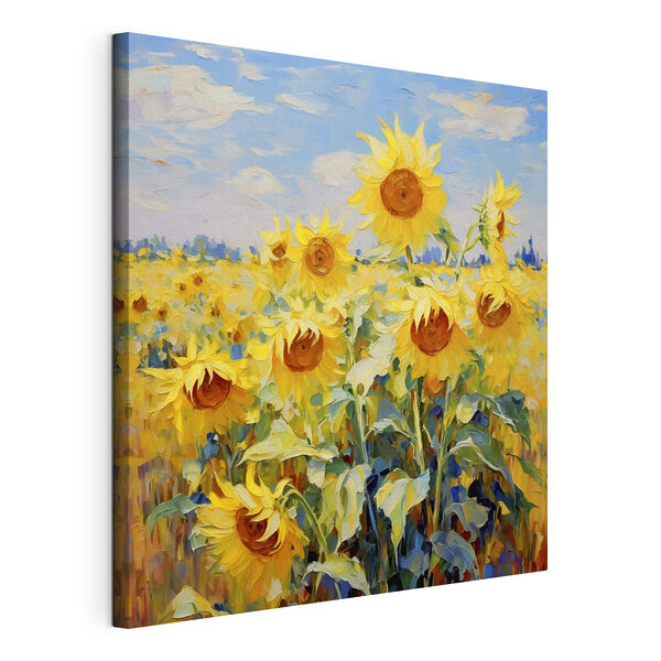 Quadri Un dipinto che raffigura dei girasoli in un campo (COD: s38953) Quadri Quadri Un dipinto che raffigura dei girasoli in un campo (COD: s38953)