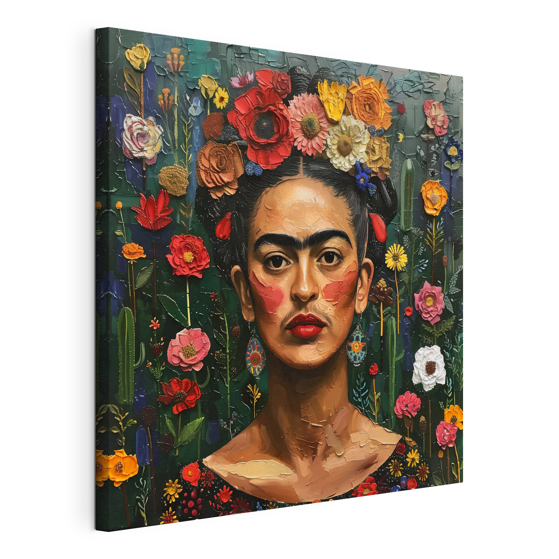 A woman with flowers in her hair