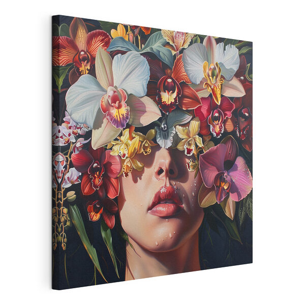 Quadri Quadri Dipinto raffigurante una donna con dei fiori tra i capelli (COD: s39229)