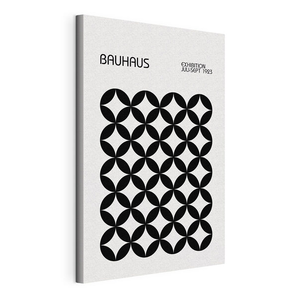 Una copertina in bianco e nero con un motivo a cerchi Quadri Una copertina in bianco e nero con un motivo a cerchi