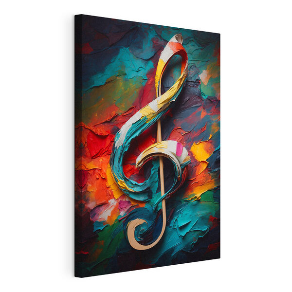 Quadri Quadri Chiave di violino dipinta a colori vivaci (COD: s39373)