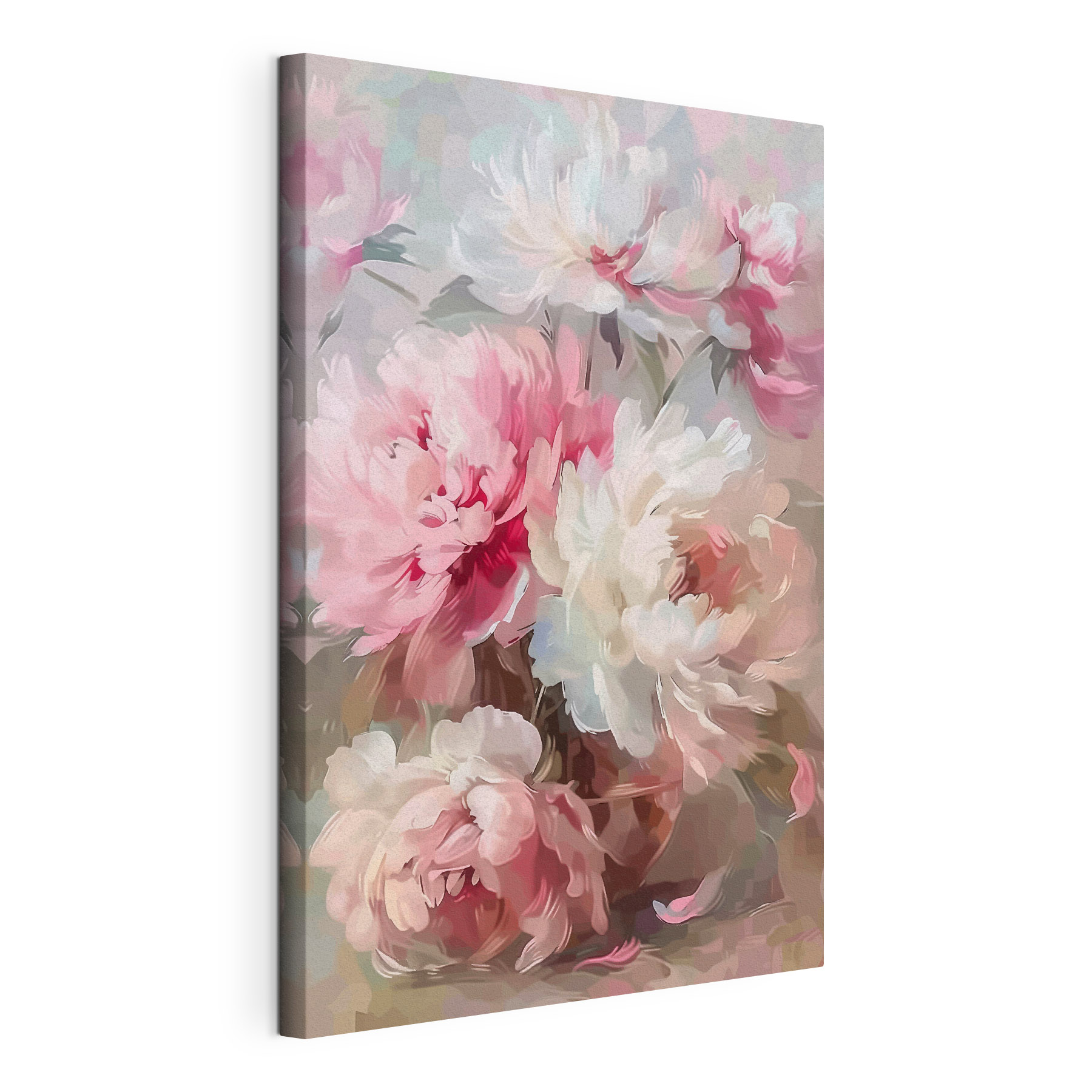 Painting of pink and white flowers Painting of pink and white flowers