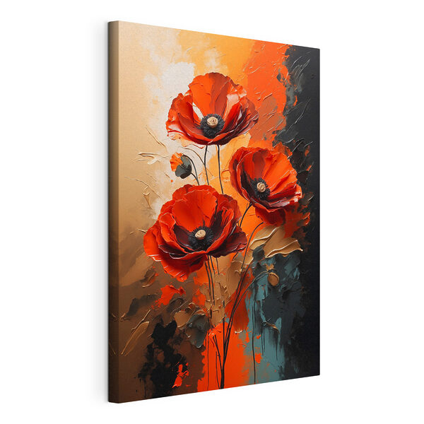 Quadri Dipinto di fiori rossi
