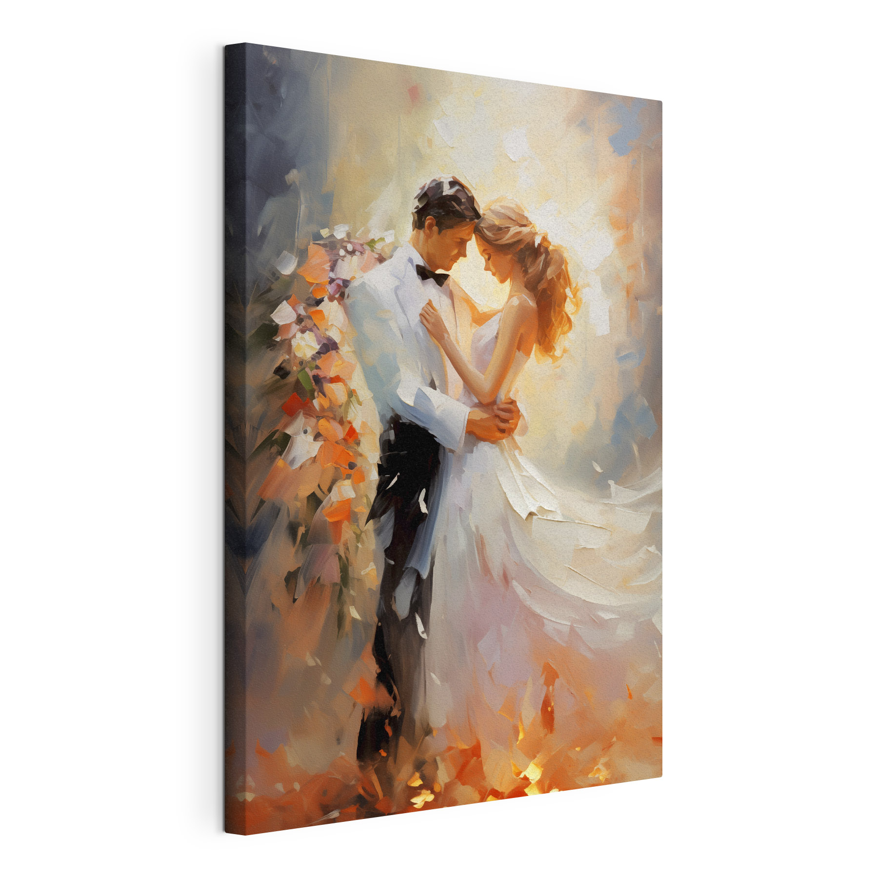 Painting of a man and woman dancing