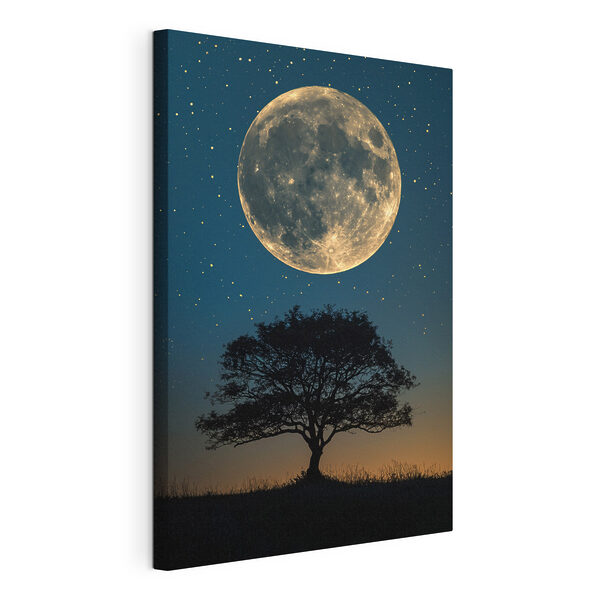 L'albero e la luna nel cielo Quadri L'albero e la luna nel cielo