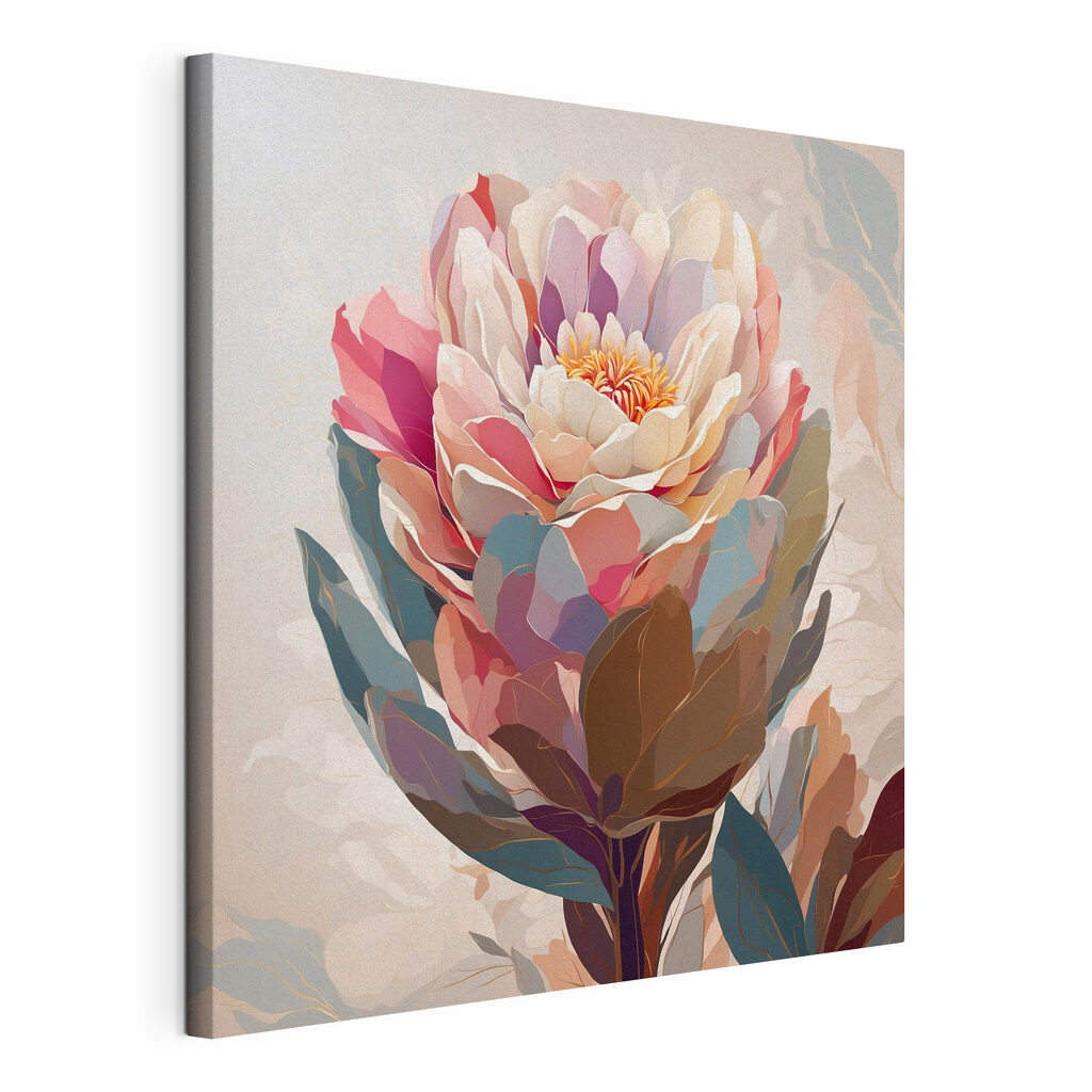 Elegant flower in soft pastel tones