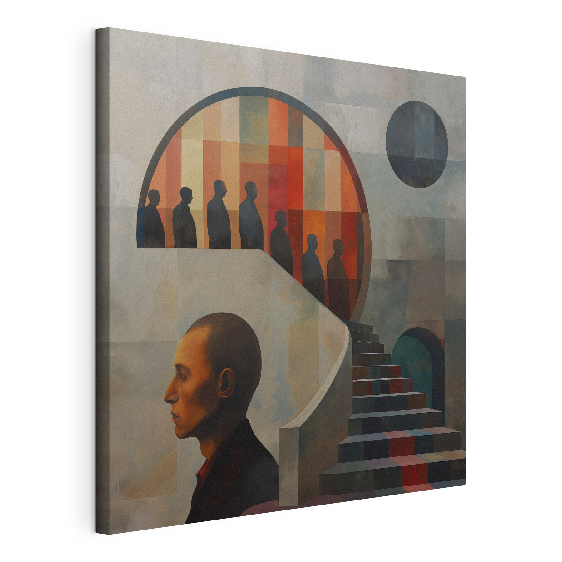 Figures in shadowed progression