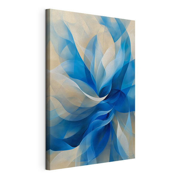 Quadri Quadri Fiore a spirale blu e bianco (COD: s40243)