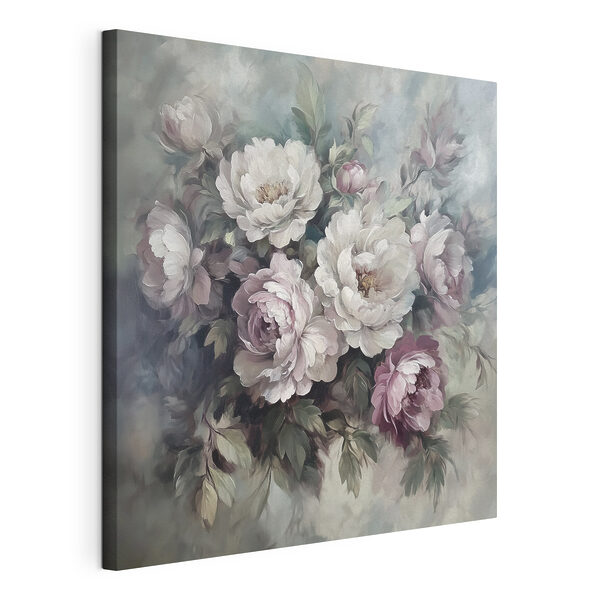 Quadri Quadri Dipinto di fiori su sfondo blu (COD: s40582)