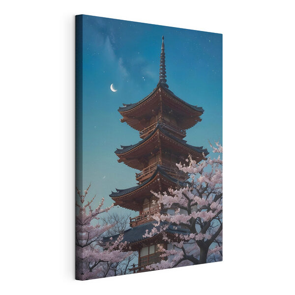 Quadri Pagoda con fiori di ciliegio