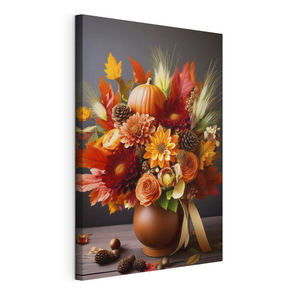Quadri Vaso con fiori e zucche (COD: s40714) Quadri Quadri Vaso con fiori e zucche (COD: s40714)