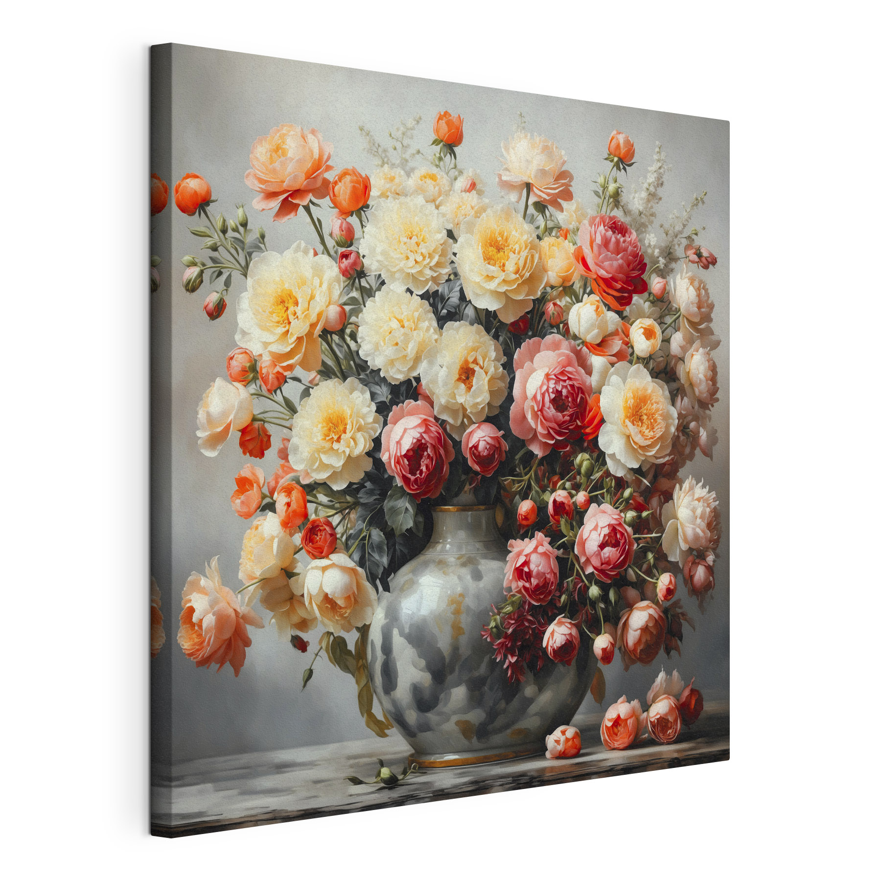 Vase of flowers on a table