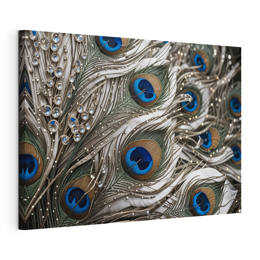 Intricate feathers with vibrant hues