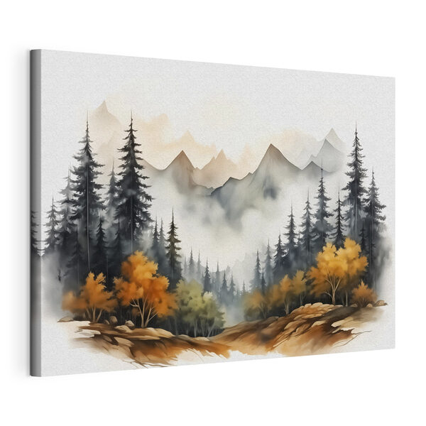 Quadri Quadri Dipinto raffigurante una foresta e delle montagne (COD: s41240)