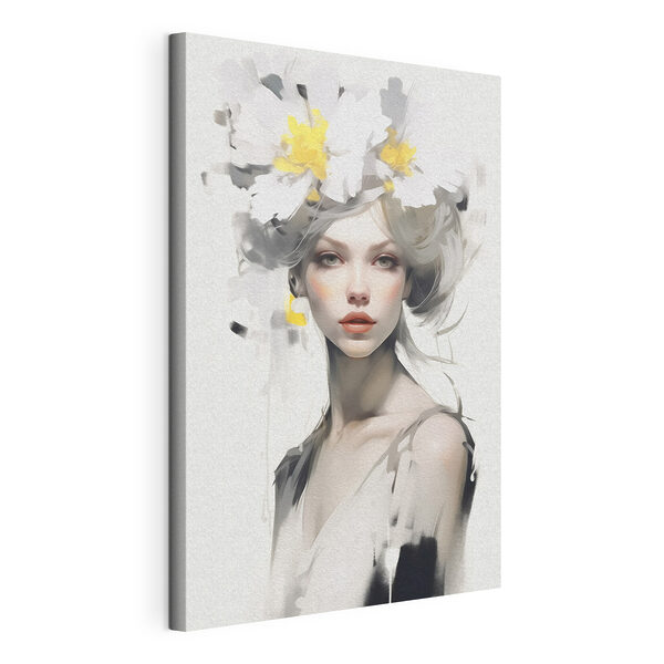 Quadri Quadri Donna con dei fiori tra i capelli (COD: s41322)