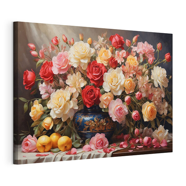 Quadri Vaso con fiori e frutta (COD: s41518) Quadri Quadri Vaso con fiori e frutta (COD: s41518)