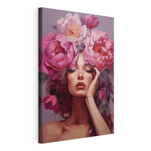 Quadri Quadri Donna con dei fiori tra i capelli (COD: s41682)