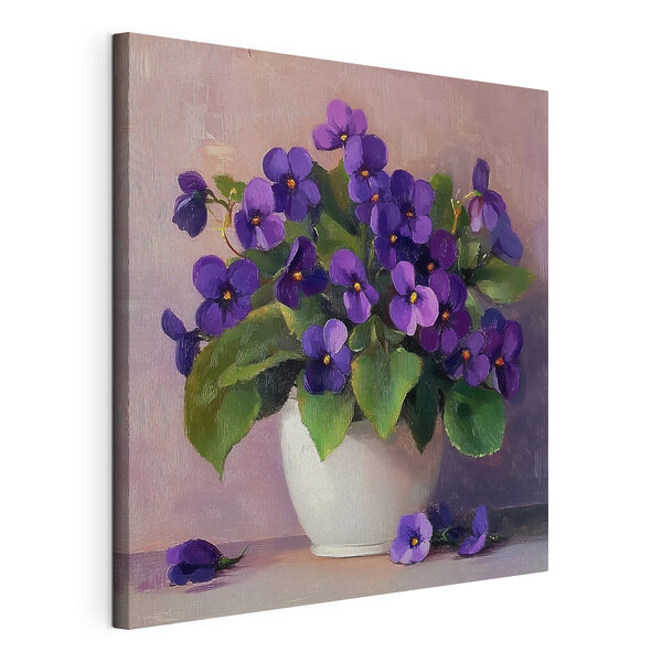 Vaso con fiori viola Quadri Vaso con fiori viola