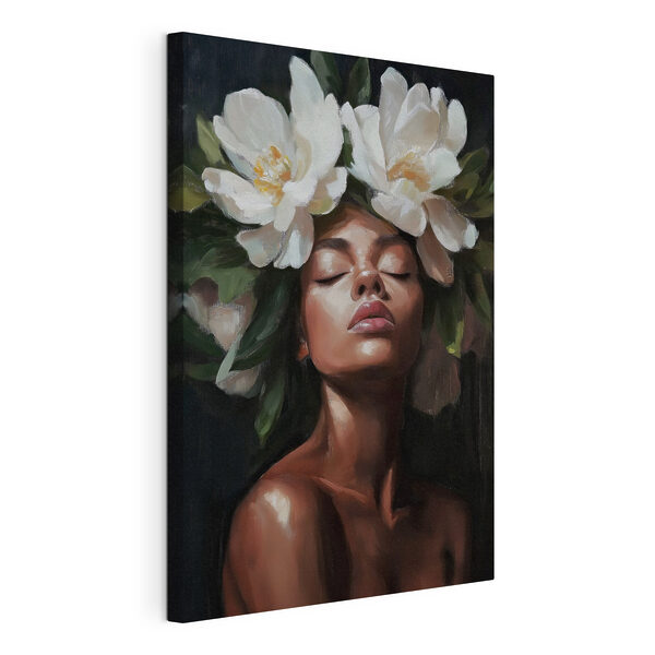 Quadri Quadri Donna con dei fiori tra i capelli (COD: s41824)