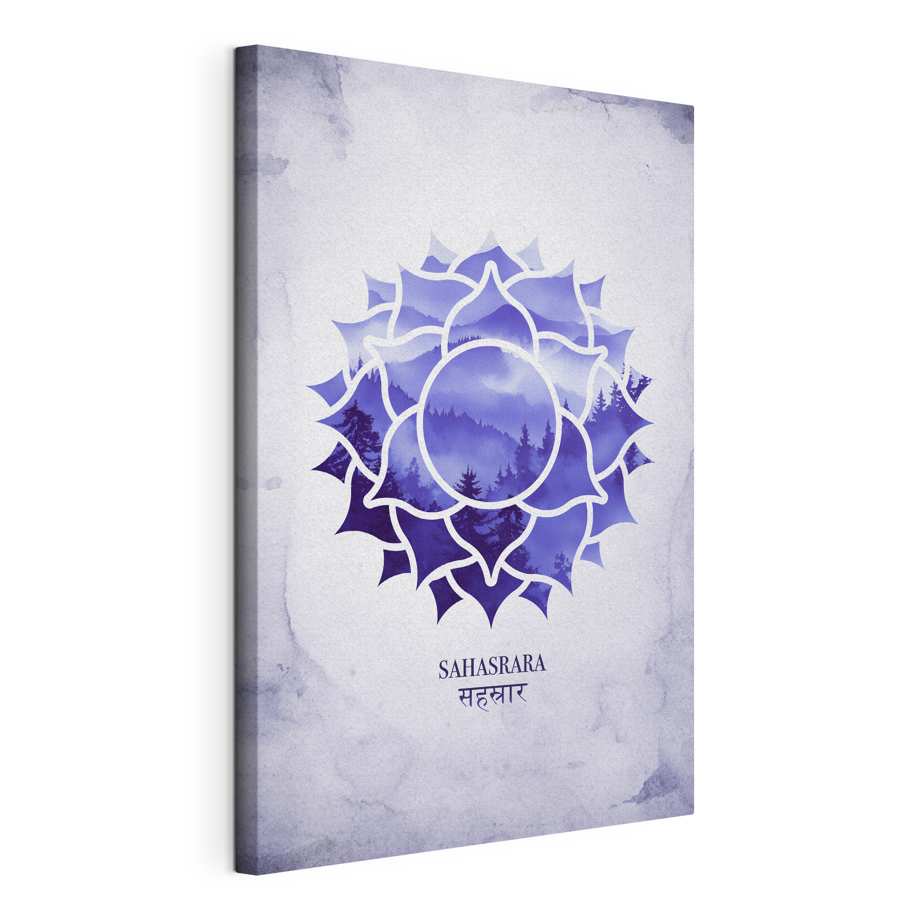 Blue and white flower design