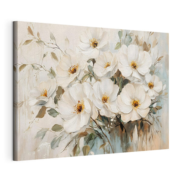 Quadri Dipinto di fiori bianchi