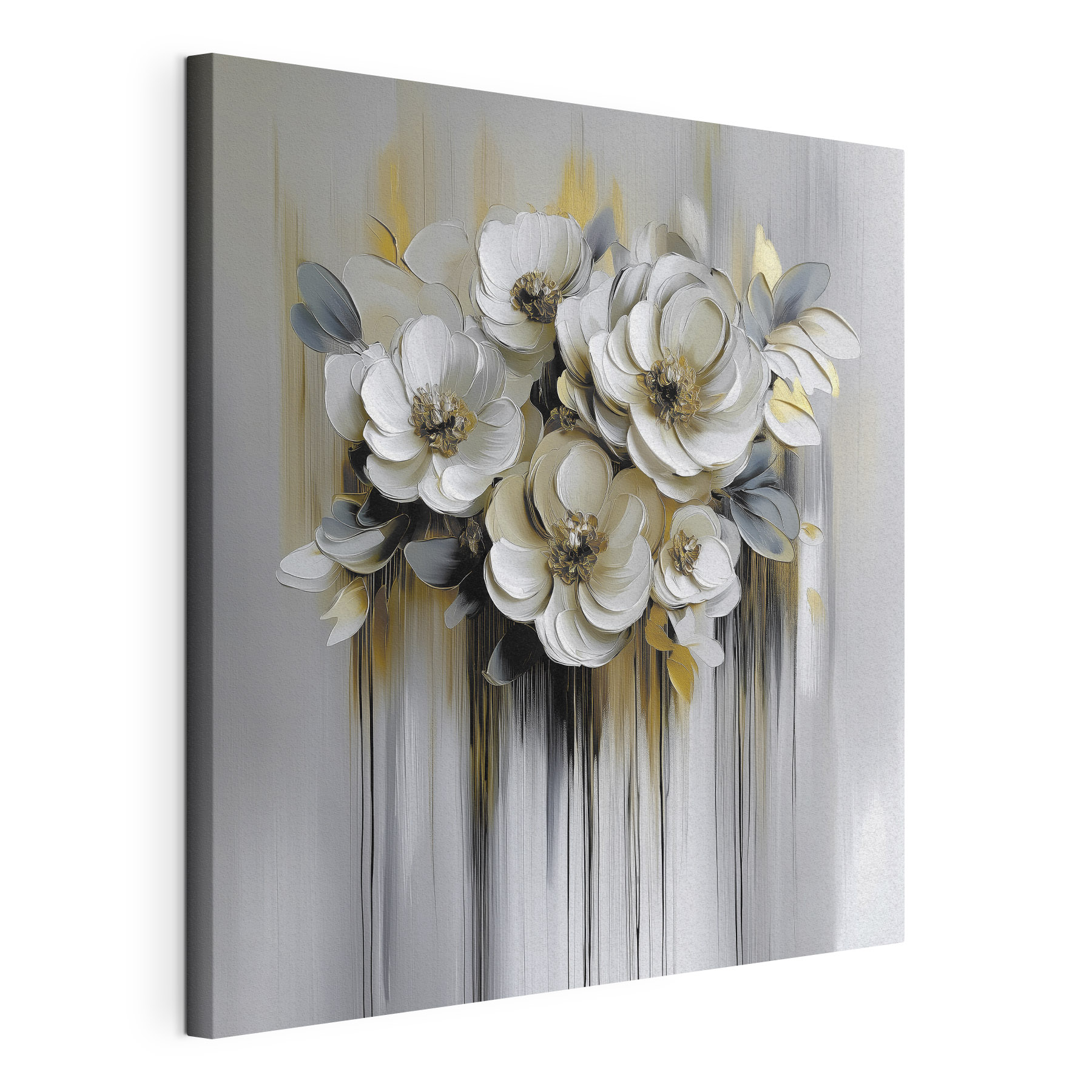 Painting of flowers on a white background Painting of flowers on a white background