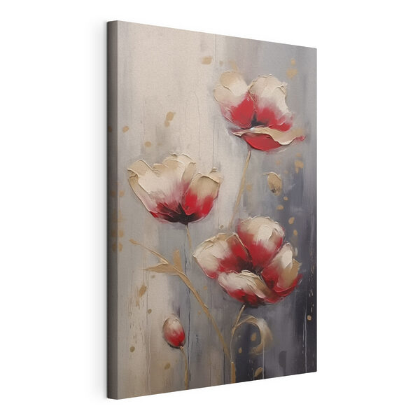 Quadri Dipinto di fiori su sfondo grigio (COD: s42346) Quadri Quadri Dipinto di fiori su sfondo grigio (COD: s42346)