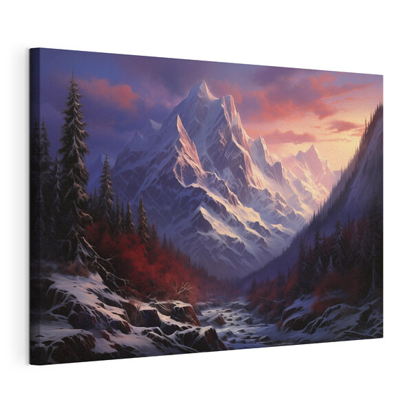 Quadri Quadri Fiume che scorre tra montagne innevate (COD: s42566)
