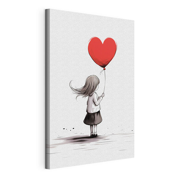 Quadri Ragazza con in mano un palloncino a forma di cuore (COD: s42872) Quadri Quadri Ragazza con in mano un palloncino a forma di cuore (COD: s42872)