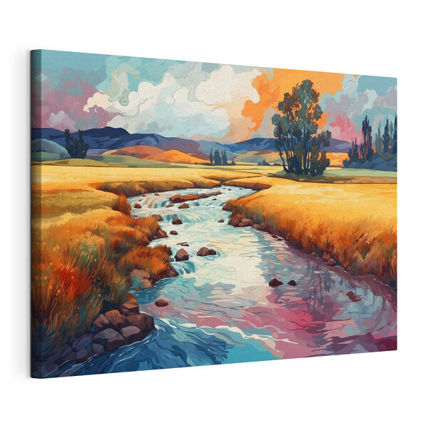 Quadri Quadri Un fiume che attraversa un campo (COD: s43110)