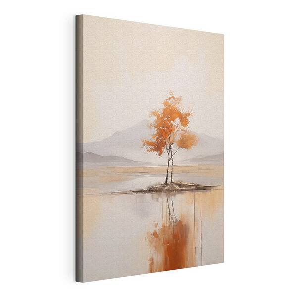Quadri Quadri Albero su un'isola circondata dall'acqua (COD: s43147)