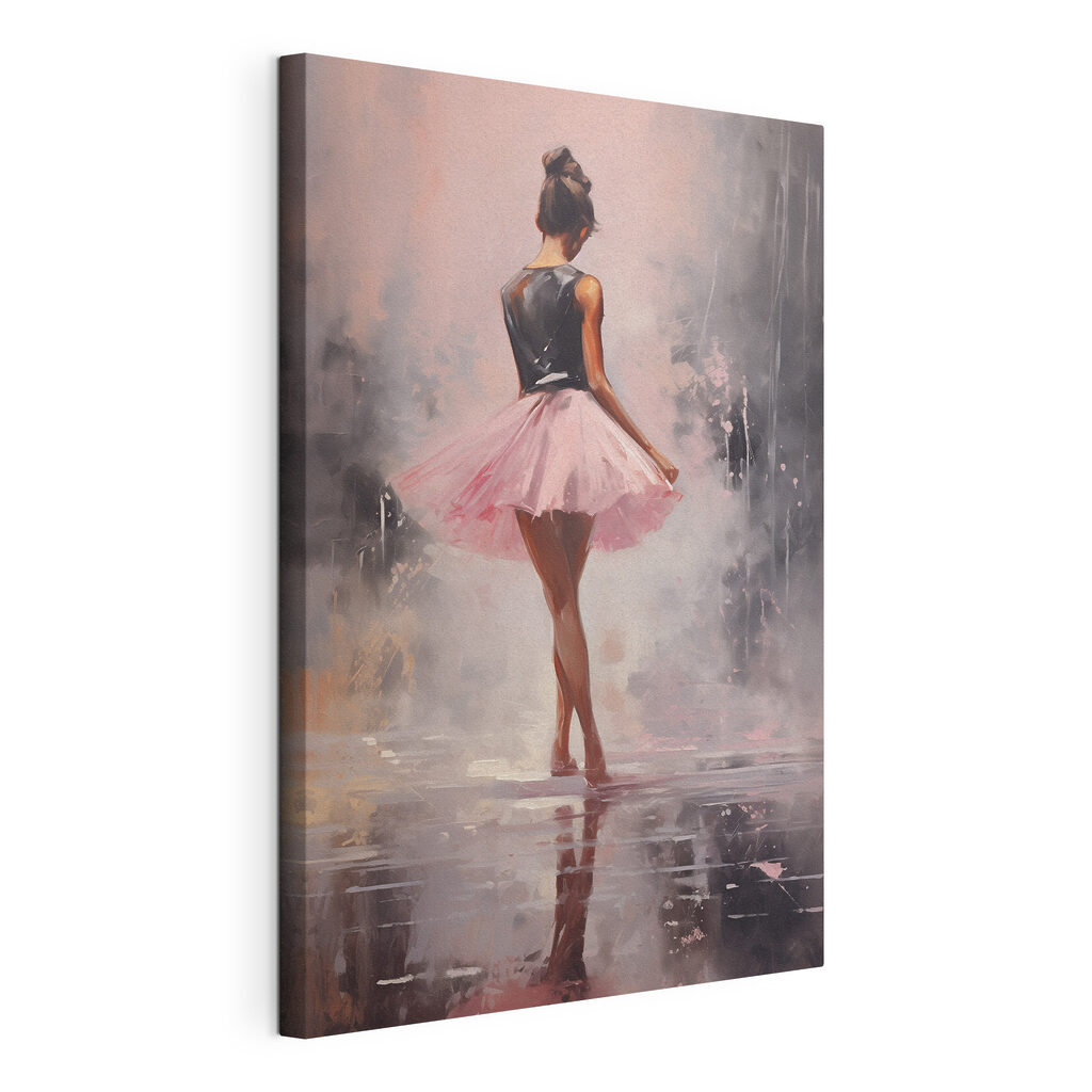 Painting of a woman in a pink tutu