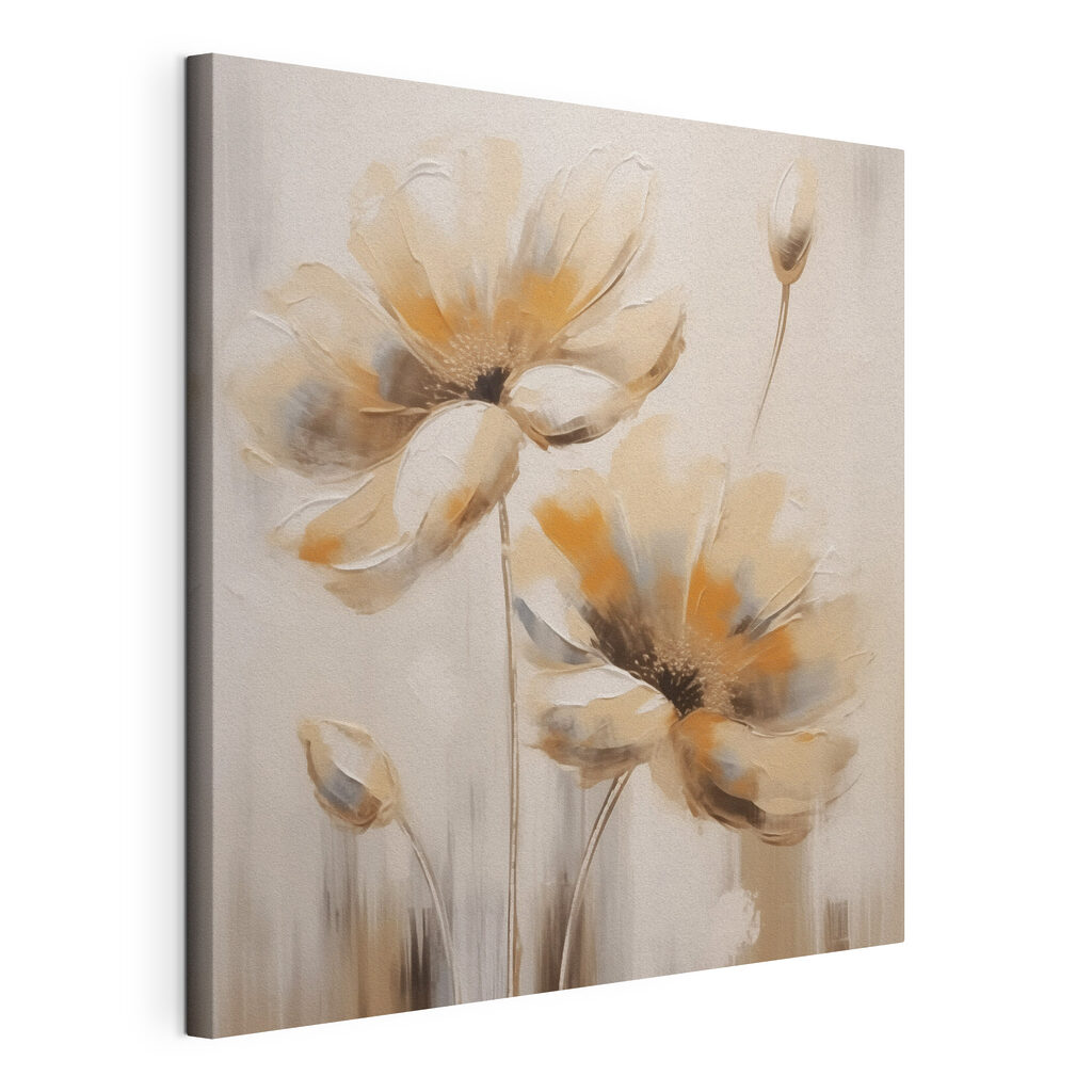 Painting of flowers on a white background