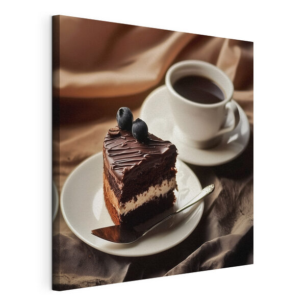Una fetta di torta e una tazza di caffè Quadri Una fetta di torta e una tazza di caffè