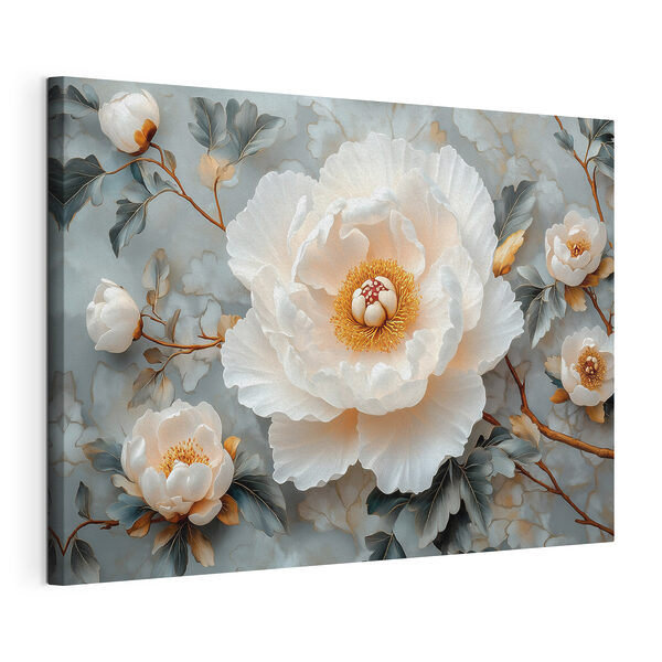 Quadri Fiore bianco con il centro giallo (COD: s43315) Quadri Quadri Fiore bianco con il centro giallo (COD: s43315)