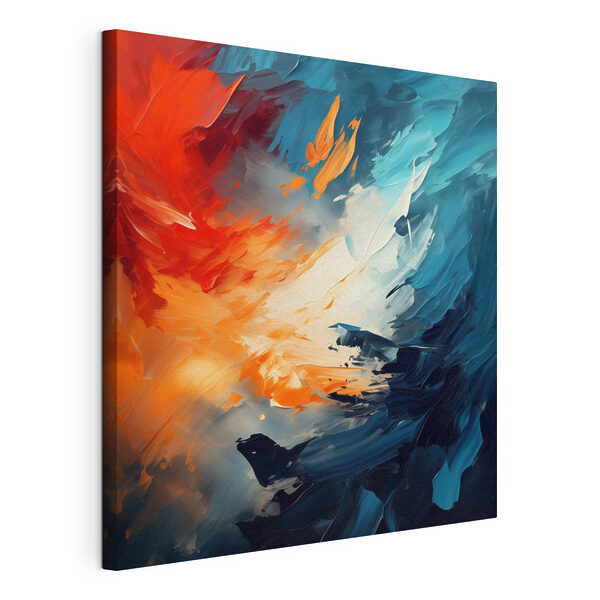 Quadri Dipinto dai colori blu e arancione (COD: s43363) Quadri Quadri Dipinto dai colori blu e arancione (COD: s43363)