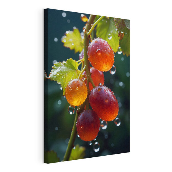 Grappolo d'uva con goccioline d'acqua Quadri Grappolo d'uva con goccioline d'acqua