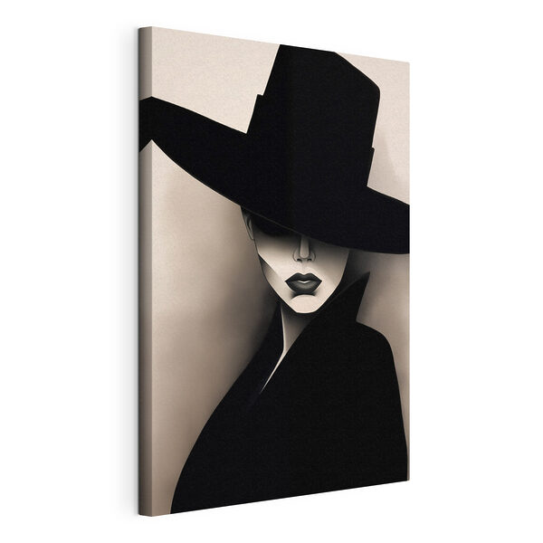 Quadri Donna con un cappello