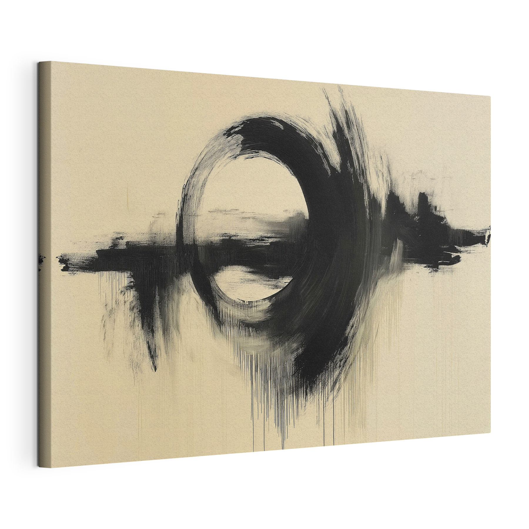 Black circle with white background