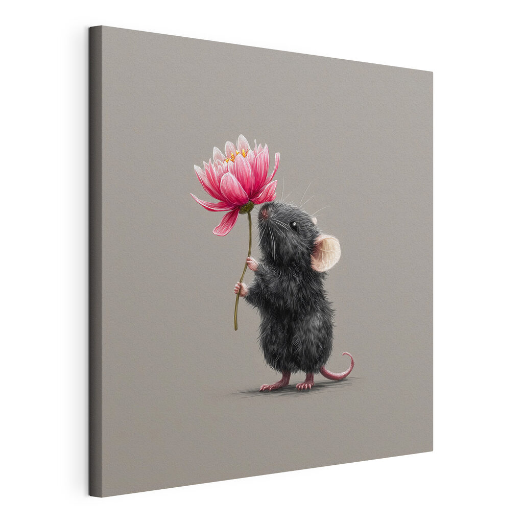 Mouse holding a flower Mouse holding a flower