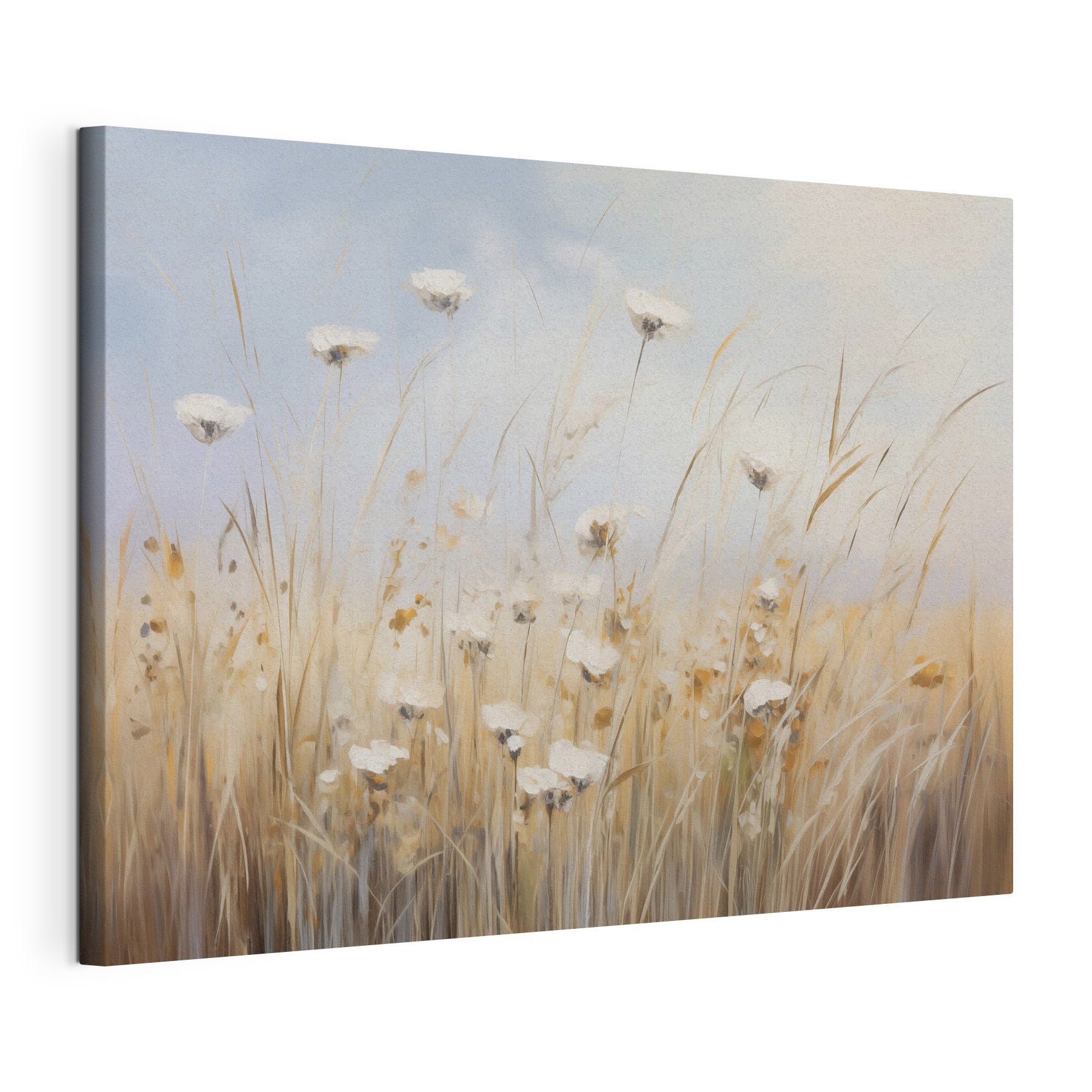 Painting of flowers in a field Painting of flowers in a field